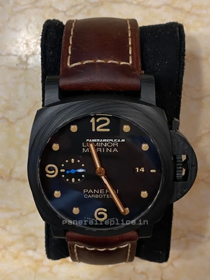Alternative view of Marvellous Replica Panerai Luminor Marina 44mm Carbon Case Mens/unisex Automatic Watch