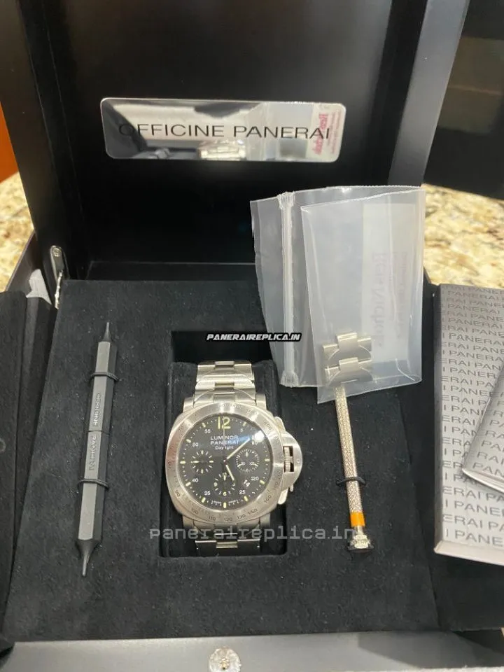 Unique Fakes Panerai Luminor Chrono 44mm Steel Case Mens/unisex Automatic Watch