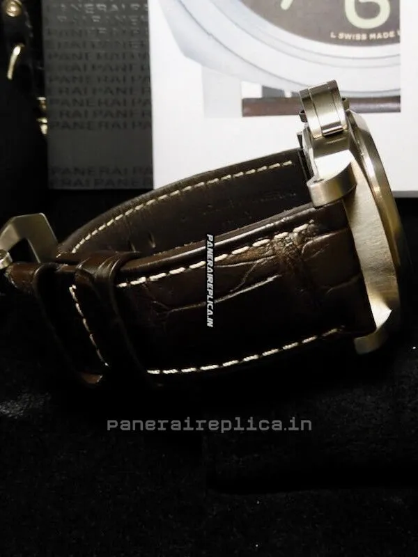 Alternative view of Special Fake Panerai Luminor Base 44mm Titanium Case Manual Winding Watch
