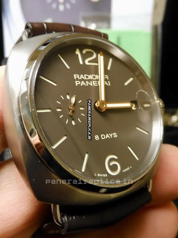 Great Replica Panerai Radiomir 8 Days Gmt 45mm Titanium Case Manual Winding Watch
