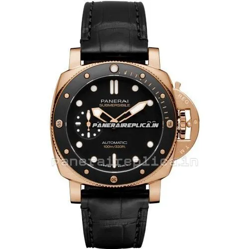 Excellent Fake Panerai Luminor Submersible 42mm Rose Gold Case Mens/unisex Automatic Watch