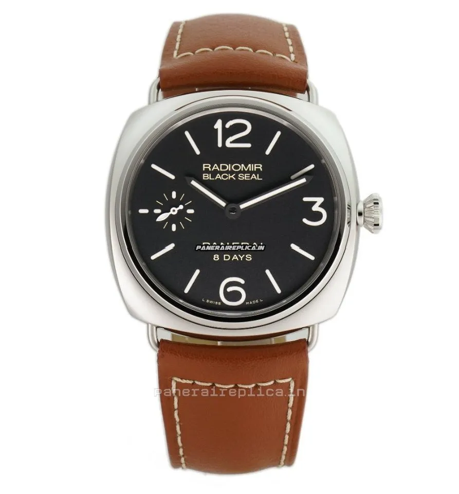 Alternative view of Wonderful Replica Panerai Radiomir 8 Days Gmt 45x48mm Steel Case Manual Winding Watch