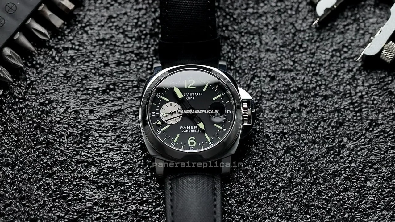 Alternative view of High Quality Replica Panerai Luminor Gmt Automatic 44mm Steel Case Mens/unisex Automatic Watch