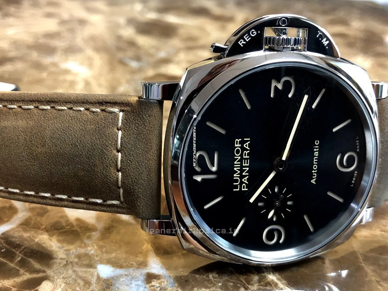 Alternative view of Fantastic Clone Panerai Luminor Due 45mm Steel Case Mens/unisex Automatic Watch