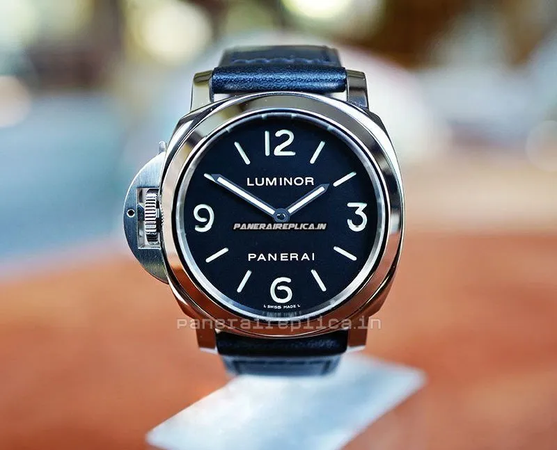 Alternative view of Inexpensive Fake Panerai Luminor Base 44mm Steel Case Manual Winding Watch