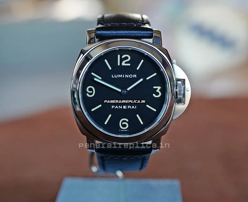 Alternative view of Popular Replica Panerai Luminor Base Steel Case Manual Winding Watch
