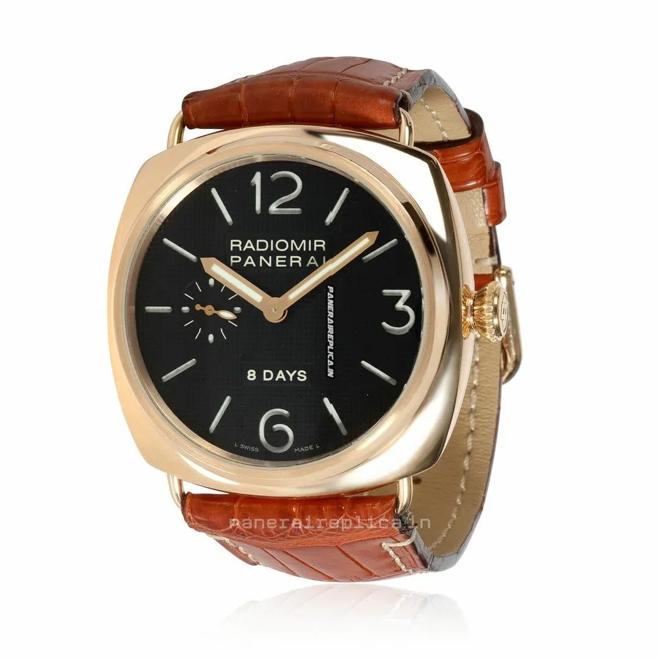 Ideal Replica Panerai Radiomir 8 Days Gmt 45mm Yellow Gold Case Mens/unisex Manual Winding Watch