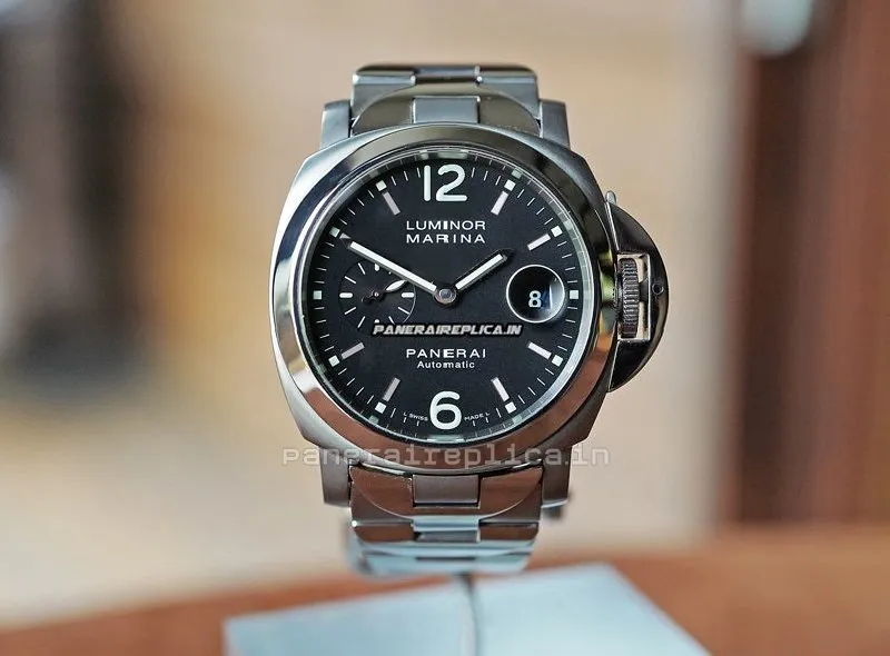 Alternative view of Fantastic Fake Panerai Luminor Marina Titanium Case Automatic Watch