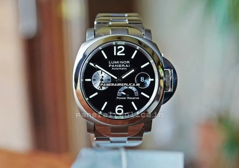 Alternative view of Inexpensive Replica Panerai Luminor Power Reserve Titanium Case Automatic Watch