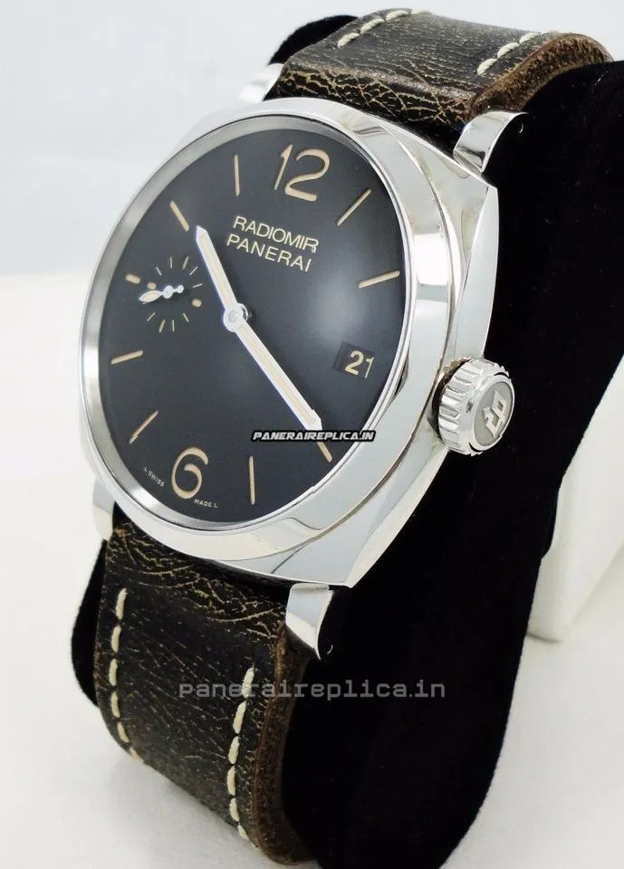 Alternative view of Pleasing Copy Panerai Radiomir 1940 47mm Steel Case Manual Winding Watch