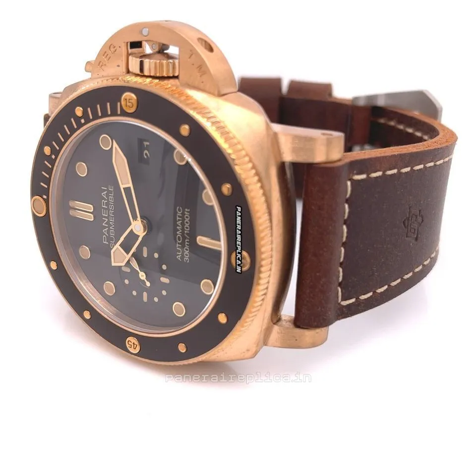 Alternative view of Awesome Imitation Panerai Luminor Submersible 47mm Bronze Case Mens/unisex Automatic Watch
