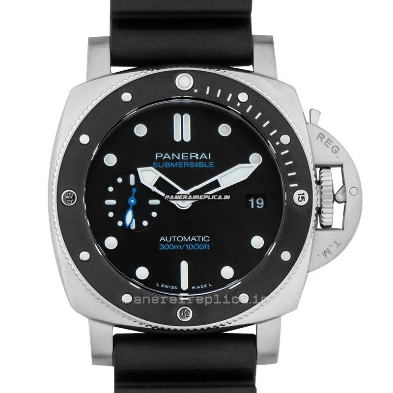 Alternative view of Beautiful Fake Panerai Luminor Submersible 42mm Steel Case Mens/unisex Automatic Watch