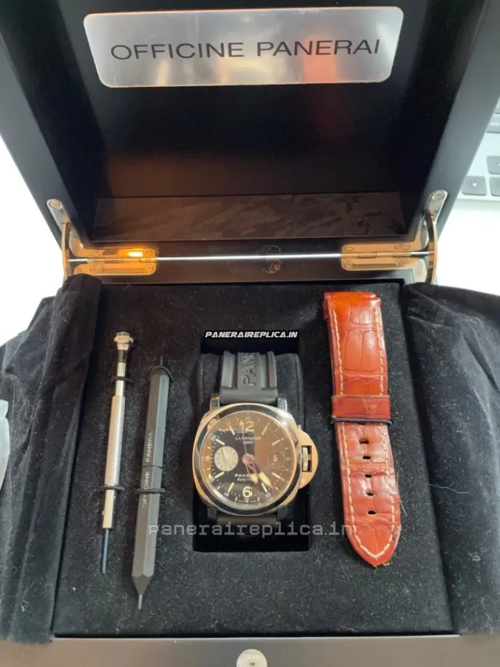 Alternative view of Design Replica Panerai Luminor Gmt Automatic 44mm Steel Case Mens/unisex Automatic Watch