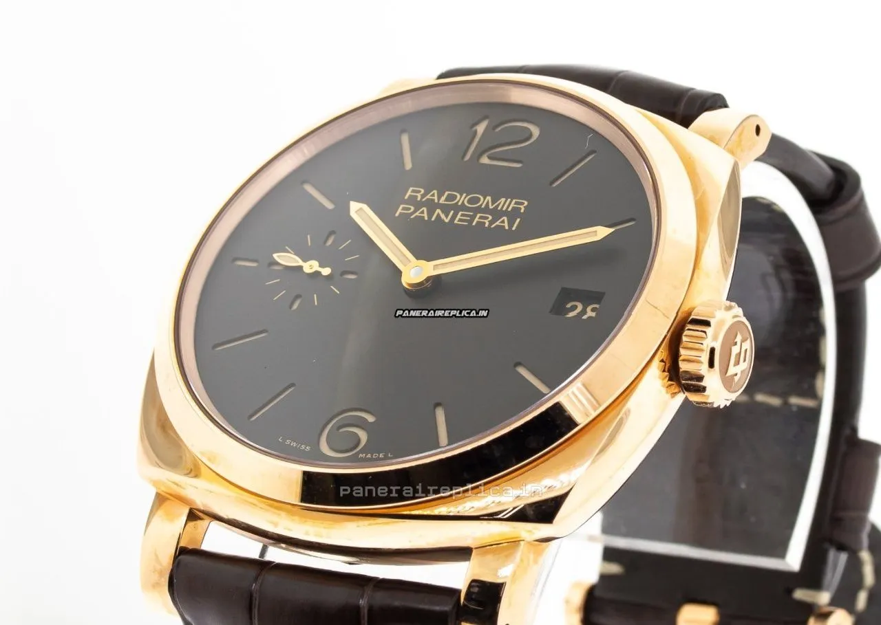 Alternative view of Superb Fake Panerai Radiomir 1940 47mm Rose Gold Case Mens/unisex Manual Winding Watch