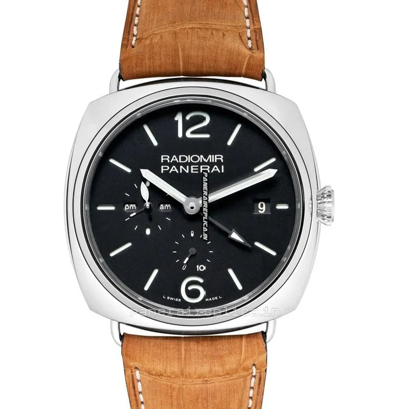 Alternative view of Fine Fake Panerai Radiomir 10 Days Gmt 47mm Steel Case Mens/unisex Manual Winding Watch