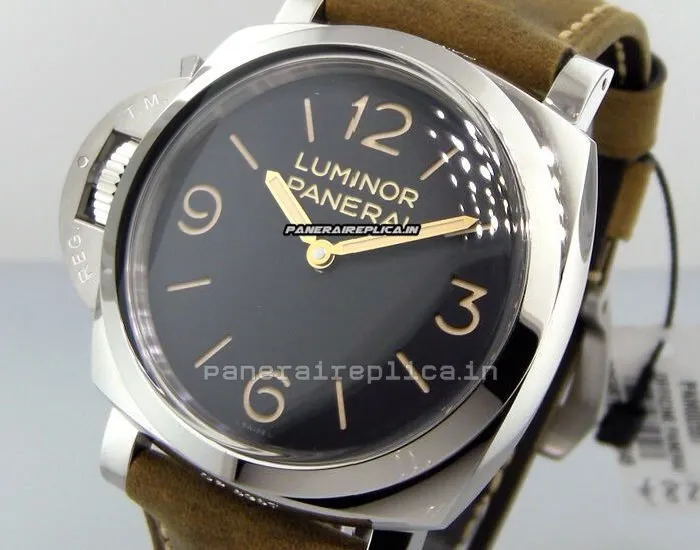 Alternative view of Well Made Imitation Panerai Luminor 1950 47mm Steel Case Mens/unisex Manual Winding Watch