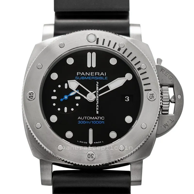 Alternative view of Aaa Fakes Panerai Luminor Submersible 47mm Titanium Case Mens/unisex Automatic Watch