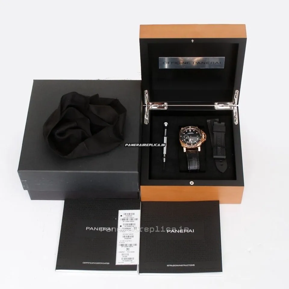 Alternative view of Discount Copy Panerai Luminor Submersible 42mm Rose Gold Case Mens/unisex Automatic Watch