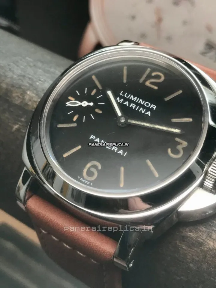 Alternative view of High Quality Replica Panerai Luminor Marina 44mm Steel Case Manual Winding Watch