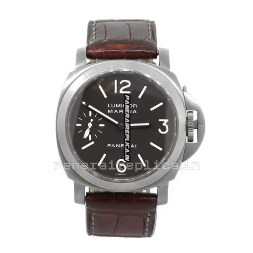 Alternative view of Good Fake Panerai Luminor Marina 44mm Titanium Case Automatic Watch