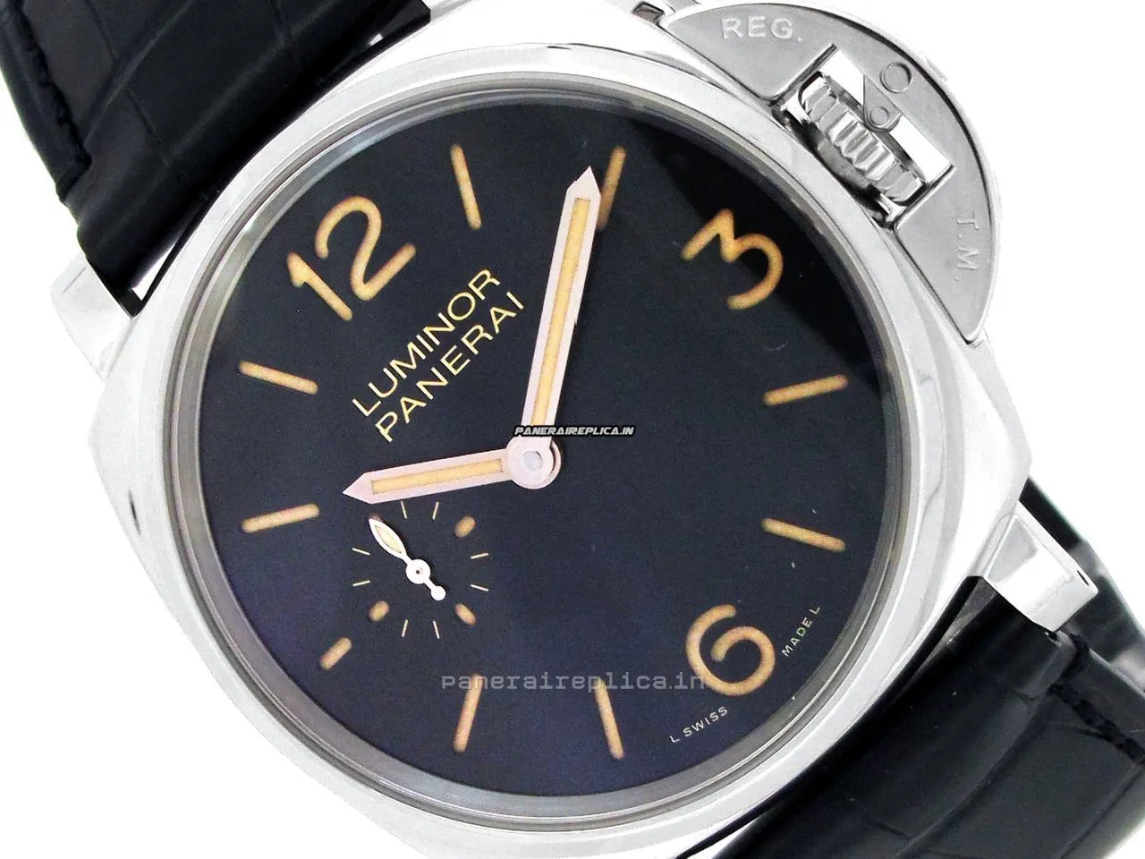 Alternative view of Suitable Replica Panerai Luminor Due 42mm Steel Case Mens/unisex Manual Winding Watch