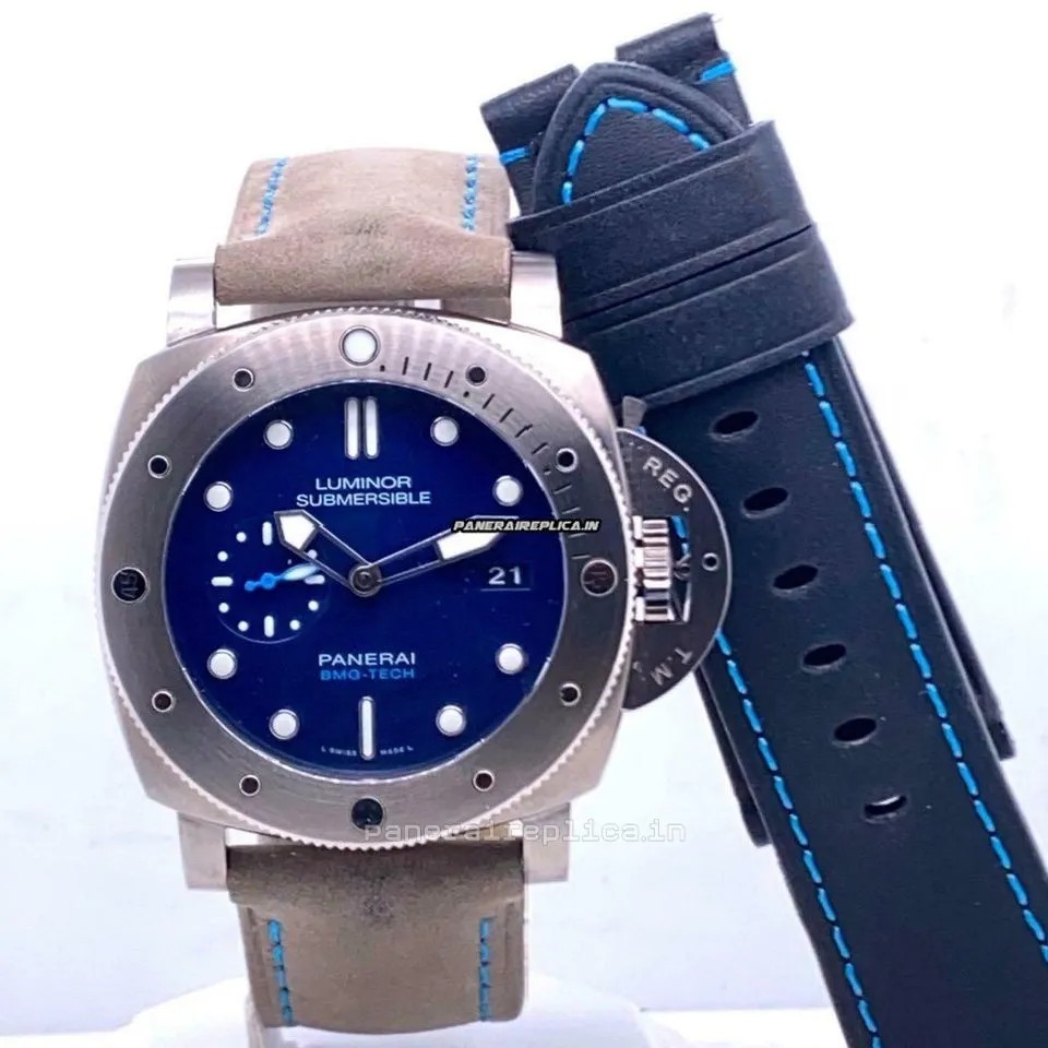 Remarkable Clone Panerai Luminor Submersible 44mm Titanium Case Automatic Watch