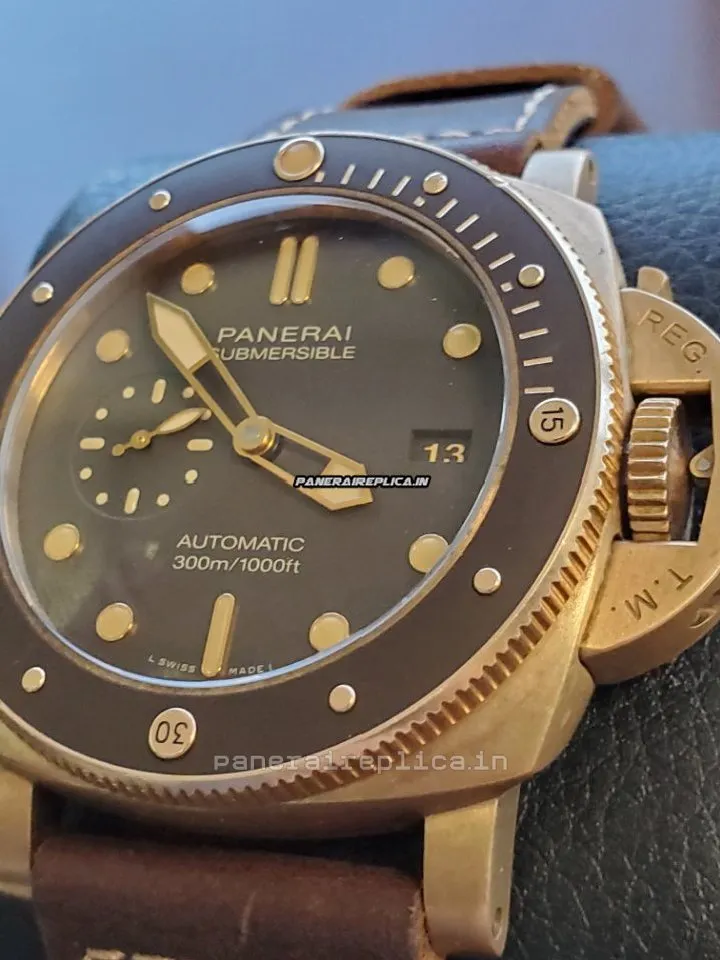 Alternative view of Lovely Replica Panerai Luminor Submersible 47mm Bronze Case Mens/unisex Automatic Watch