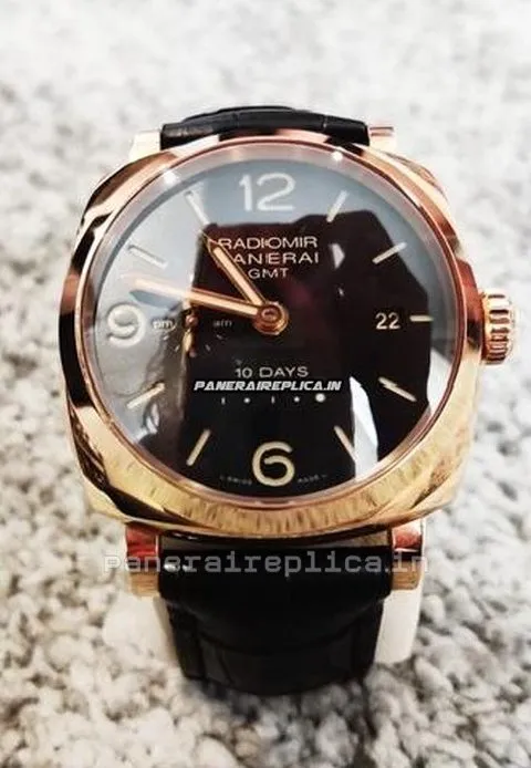 Alternative view of Wholesale Fake Panerai Special Editions 45mm Rose Gold Case Mens/unisex Manual Winding Watch