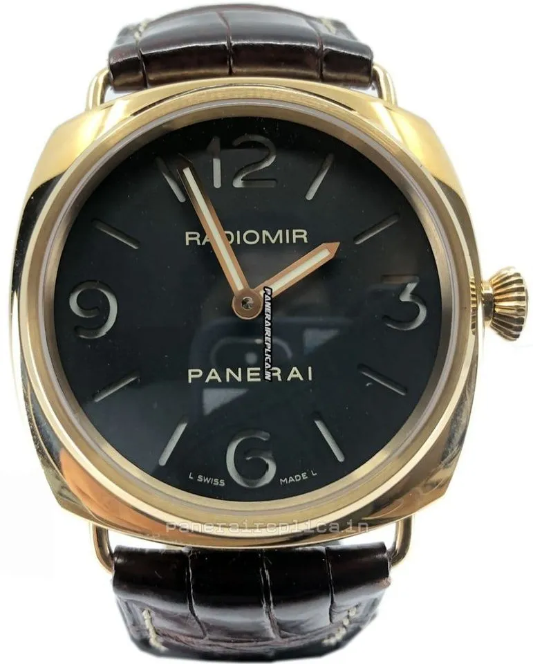 High Quality Replicas Panerai Radiomir 45mm Rose Gold Case Mens/unisex Manual Winding Watch