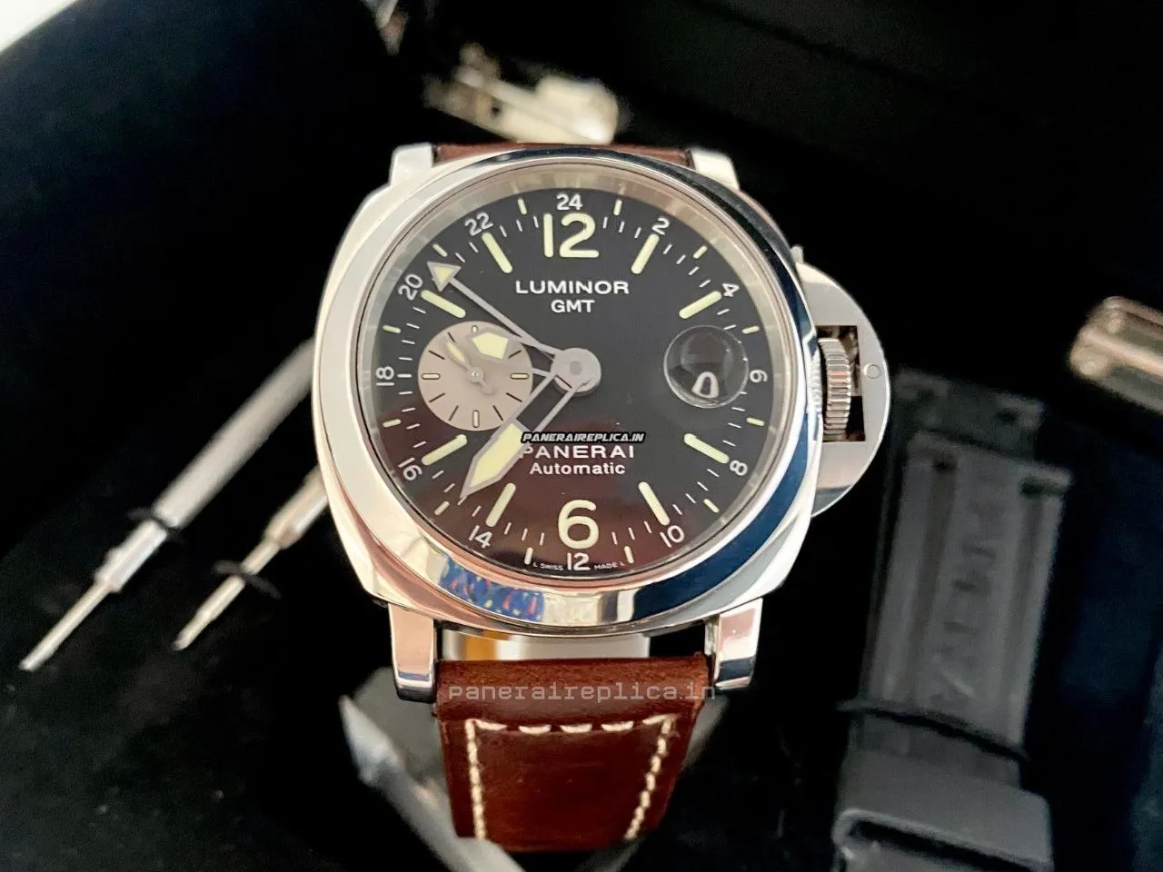 Pleasing Replica Panerai Luminor Gmt Automatic 44mm Steel Case Mens/unisex Automatic Watch
