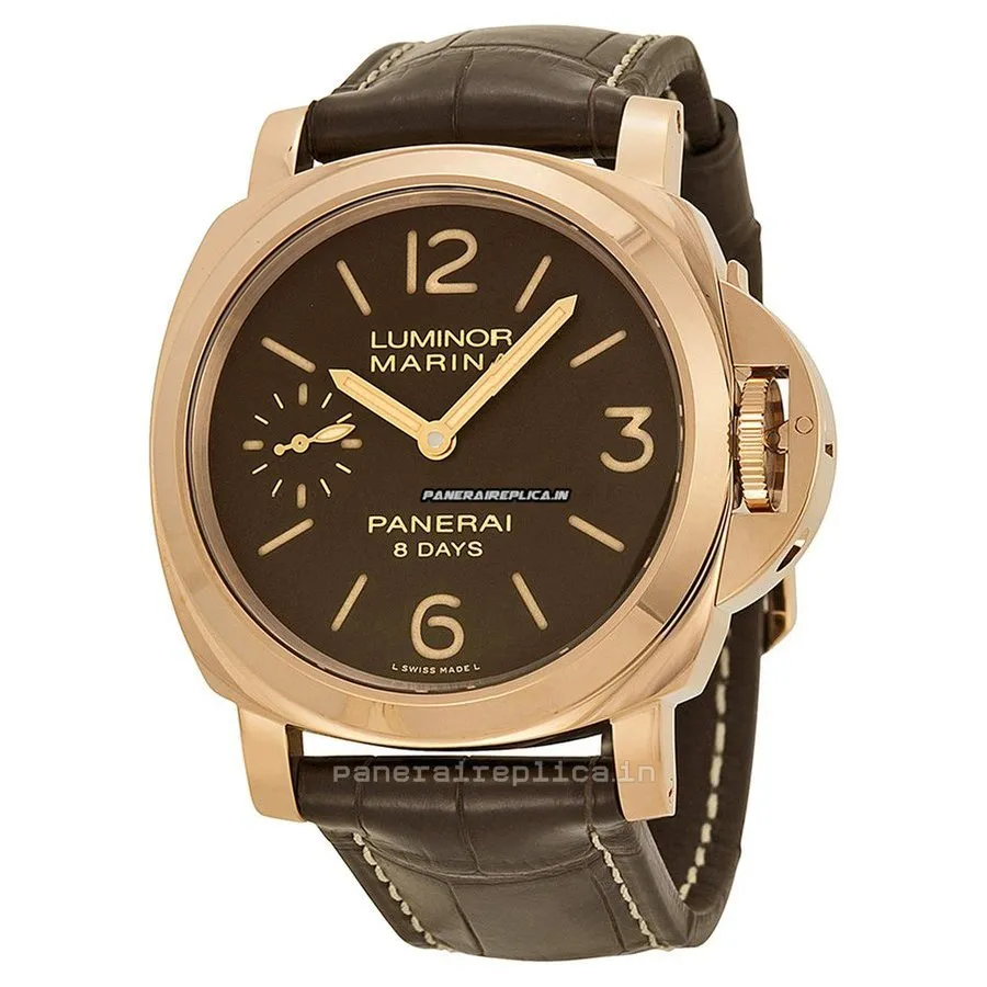 Defect Replica Panerai Luminor Marina 44mm Rose Gold Case Mens/unisex Manual Winding Watch