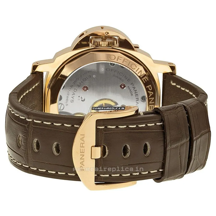 Alternative view of Defect Replica Panerai Luminor Marina 44mm Rose Gold Case Mens/unisex Manual Winding Watch