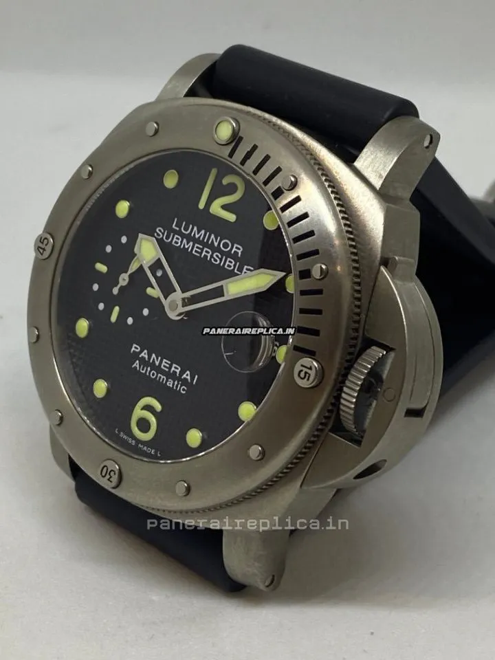 Alternative view of Remarkable Imitation Panerai Luminor Submersible 44mm Titanium Case Mens/unisex Automatic Watch