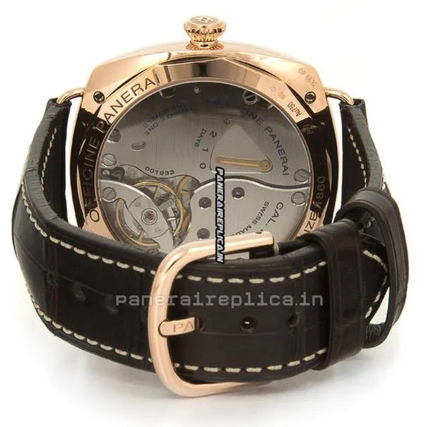 Alternative view of Lovely Copy Panerai Radiomir 3 Days Gmt 47mm Rose Gold Case Mens/unisex Manual Winding Watch