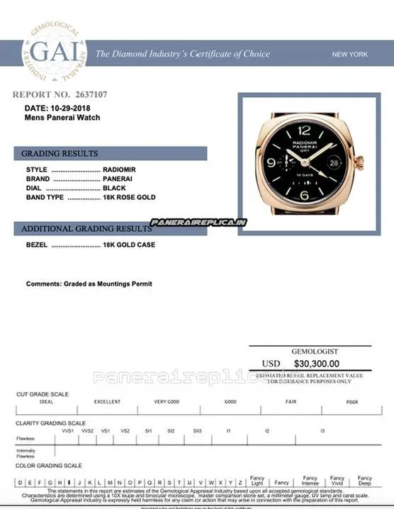 Alternative view of Good Fake Panerai Special Editions 45mm Rose Gold Case Mens/unisex Automatic Watch