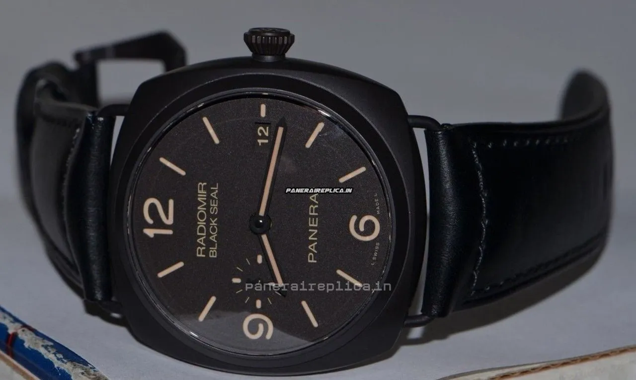 Alternative view of Reliable Knockoff Panerai Radiomir Black Seal 45mm Ceramic Case Mens/unisex Manual Winding Watch