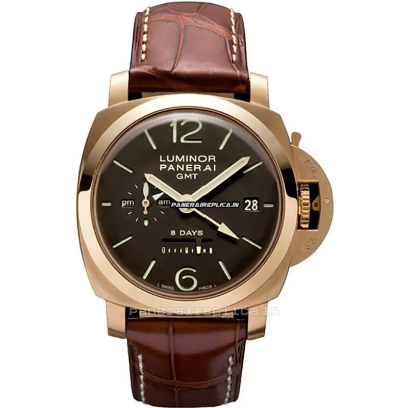 Amazing Knockoff Panerai Luminor 1950 44mm Rose Gold Case Mens/unisex Manual Winding Watch