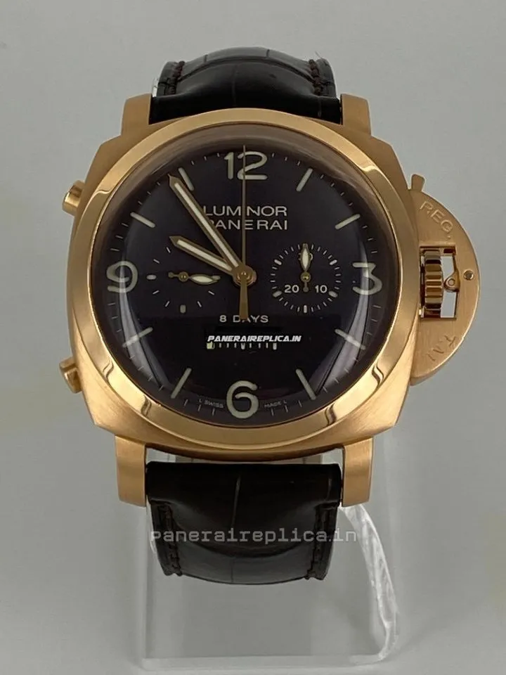 Alternative view of High Quality Clone Panerai Special Editions Rose Gold Case Mens/unisex Manual Winding Watch