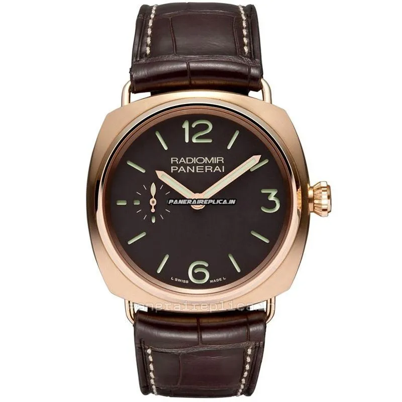 Exquisite Knockoff Panerai Radiomir 42mm Rose Gold Case Mens/unisex Manual Winding Watch