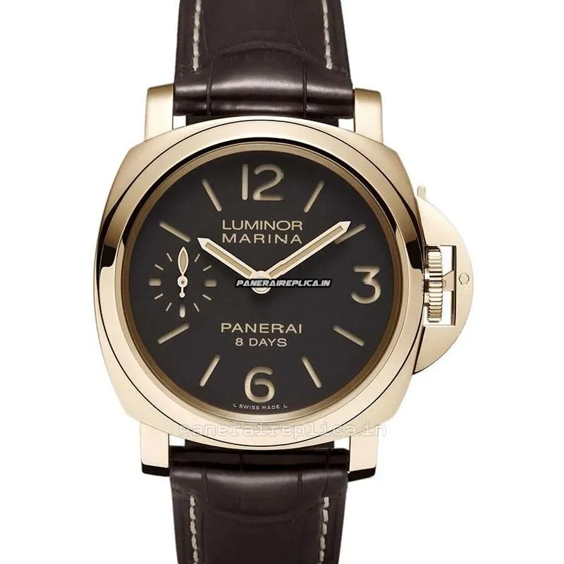 Popular Fake Panerai Luminor Marina 44mm Rose Gold Case Mens/unisex Manual Winding Watch