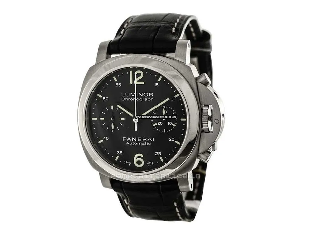 Alternative view of Trustworthy Knockoff Panerai Luminor Chrono 40mm Steel Case Mens/unisex Automatic Watch