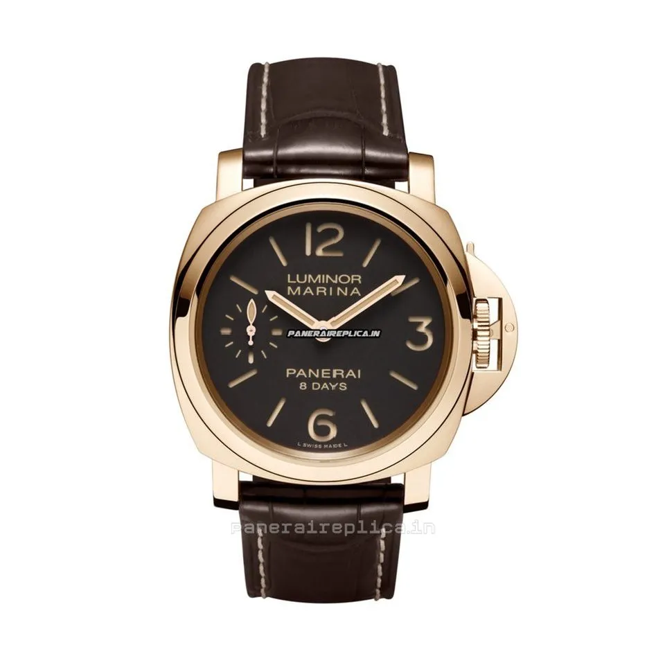 Excellent Clone Panerai Luminor Marina 44mm Rose Gold Case Mens/unisex Manual Winding Watch