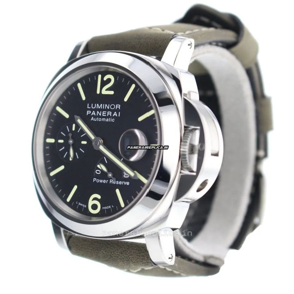 Alternative view of Inexpensive Replicas Panerai Luminor Power Reserve 44mm Steel Case Mens/unisex Automatic Watch