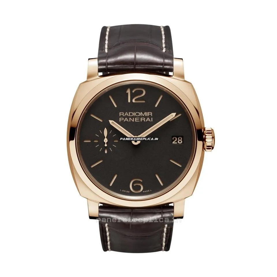 Defect Knockoff Panerai Radiomir 1940 47mm Rose Gold Case Mens/unisex Manual Winding Watch