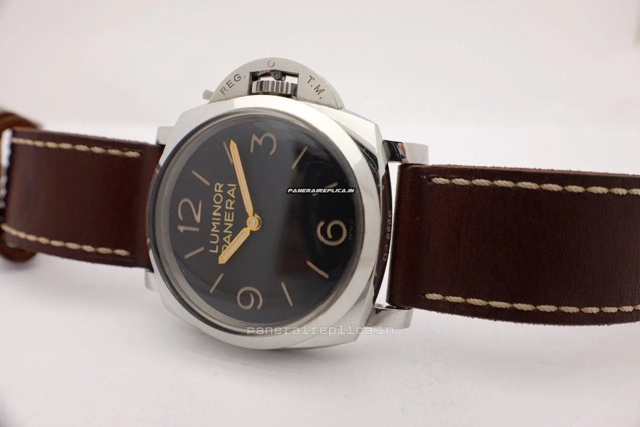 Alternative view of Suitable Imitation Panerai Luminor 1950 47mm Steel Case Manual Winding Watch