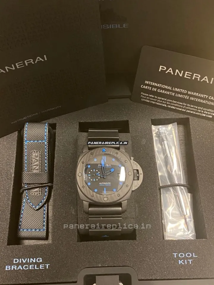 Alternative view of Epic Replica Panerai Luminor Gmt Automatic 47mm Carbon Case Mens/unisex Automatic Watch