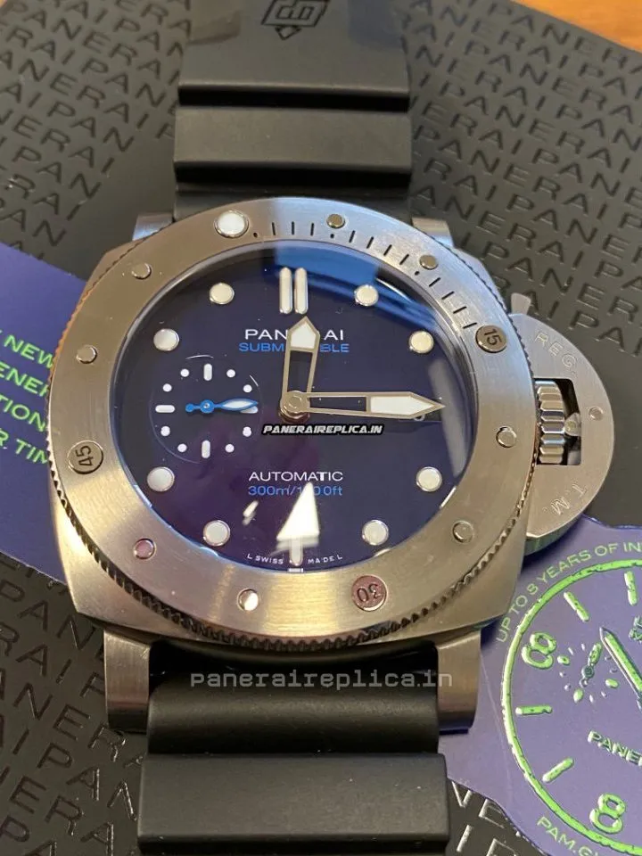 Awesome Knockoff Panerai Luminor Submersible 47mm Titanium Case Mens/unisex Automatic Watch