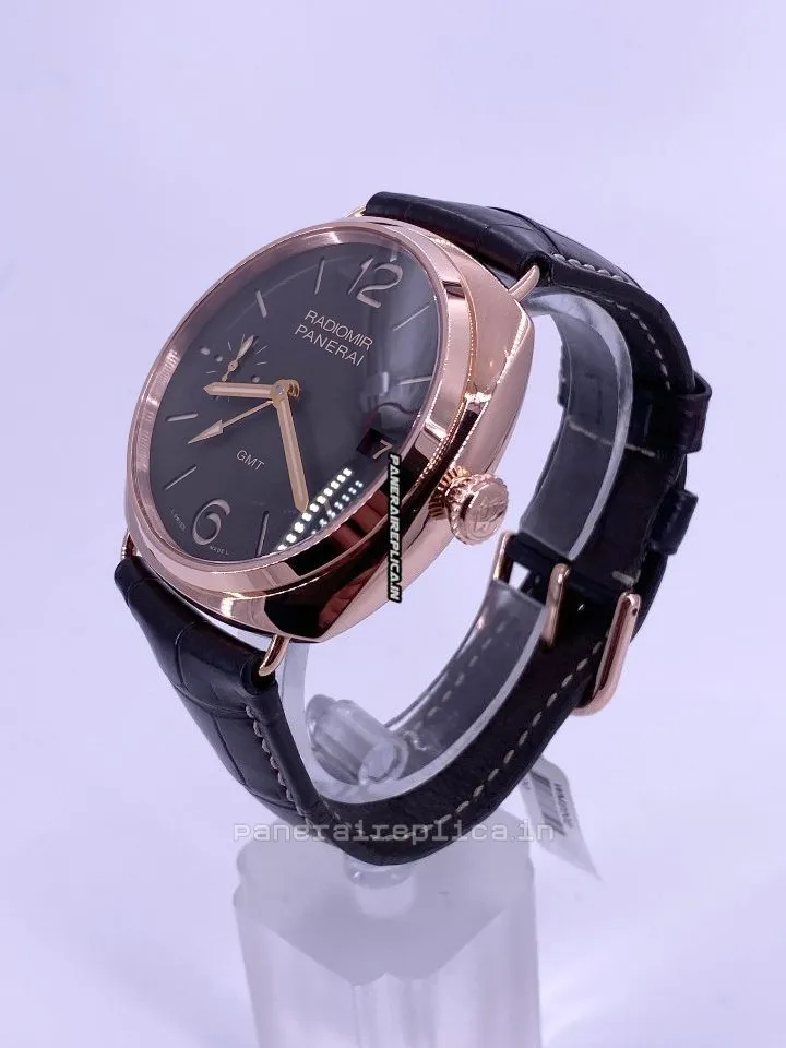 Alternative view of Fabulous Replica Panerai Radiomir 3 Days Gmt 47mm Rose Gold Case Mens/unisex Manual Winding Watch