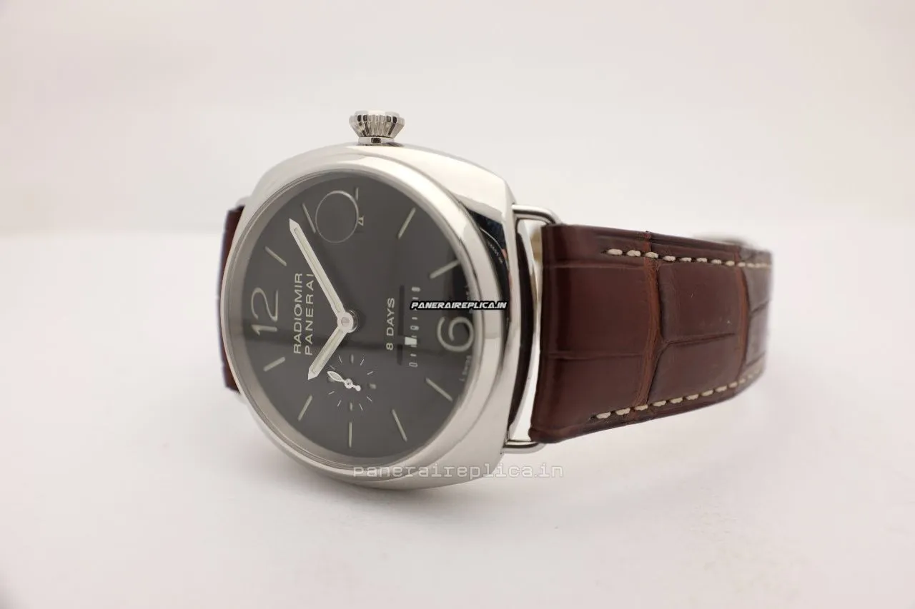 Alternative view of Discount Imitation Panerai Radiomir 8 Days Gmt 45mm Steel Case Manual Winding Watch