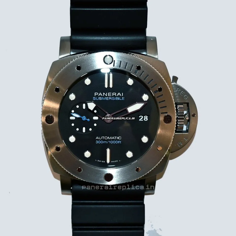 Alternative view of Quality Imitation Panerai Luminor Submersible 47mm Titanium Case Mens/unisex Automatic Watch